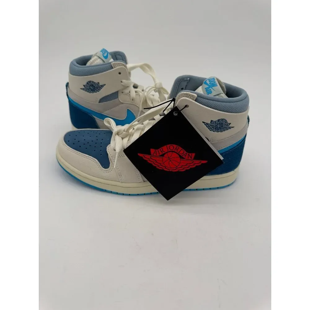 Nike Air Jordan 1 High Zoom CMFT 2-Sail/DK Powder Blue/M-‎ 7.5/W-9 New w/Box
